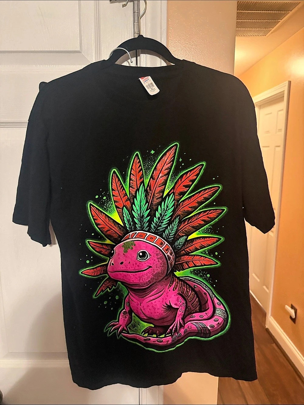 Axolotl Aztec t-shirt unisex size Large